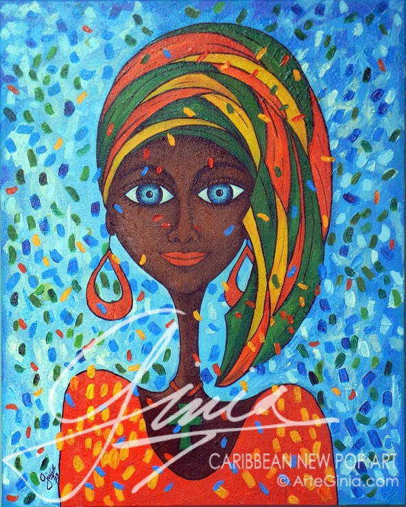 Maria Confetti - Acrílico sobre tela. 24"x 30